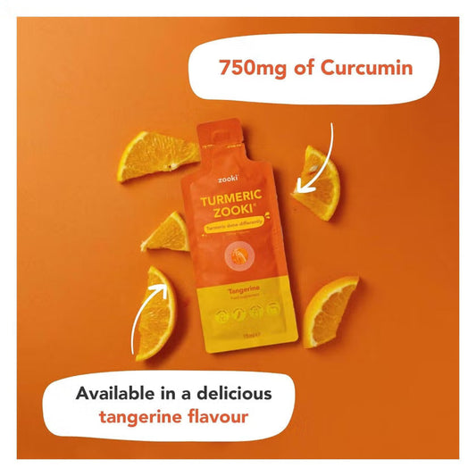 Zooki Liposomal Turmeric 750mg Tangerine Flavor Liquid Sachet 15ml, Pack of 14’s Zooki