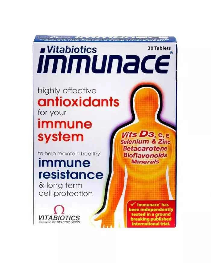 Vitabiotics Immunace Tablets Vitamins & Minerals For Healthy Immune System, Pack of 30's