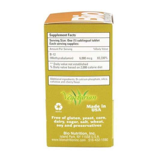 Bio Nutrition B12 6000 Mcg 50 Tablets Bio Nutrition