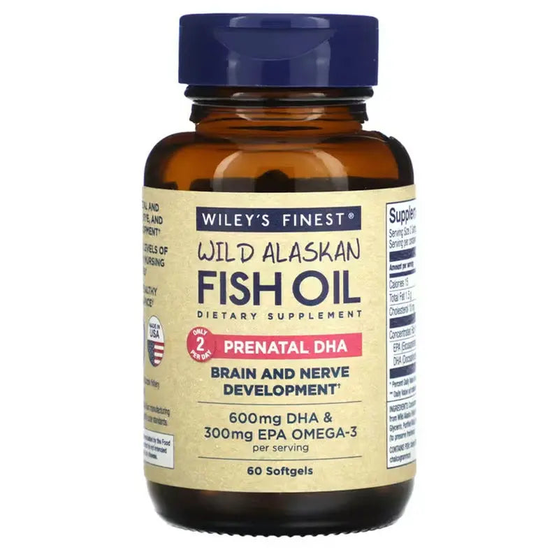 Wiley's Finest Prenatal DHA Fish Oil Softgels, Pack of 60's Wiley's Finest