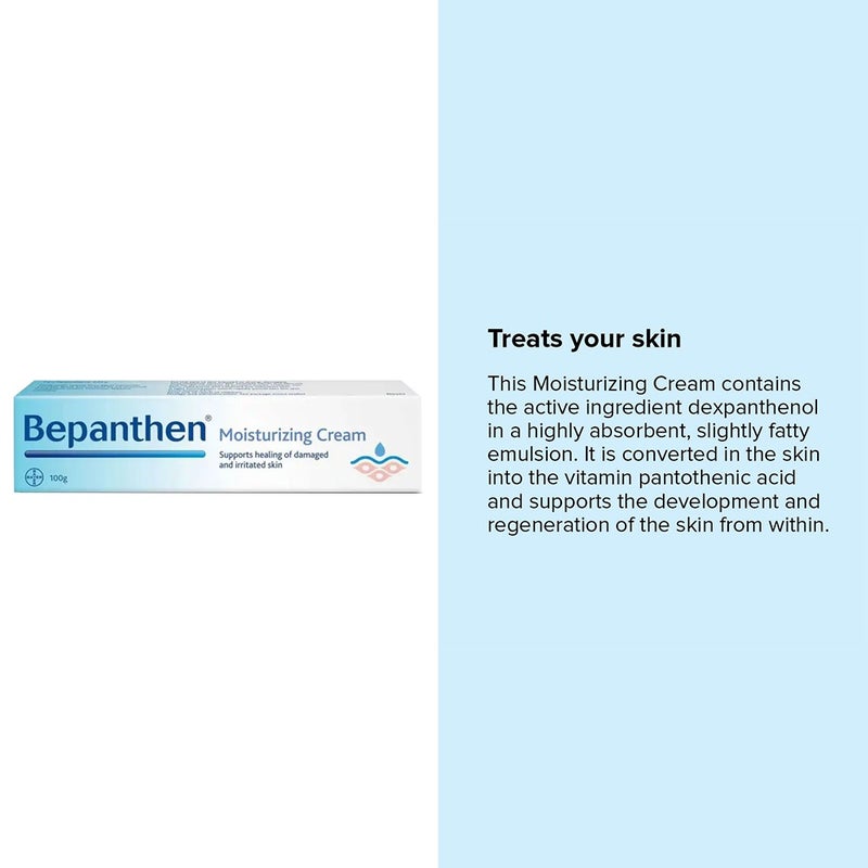Bepanthen Moisturizing Cream For Dry, Damaged & Irritated Skin 100 g