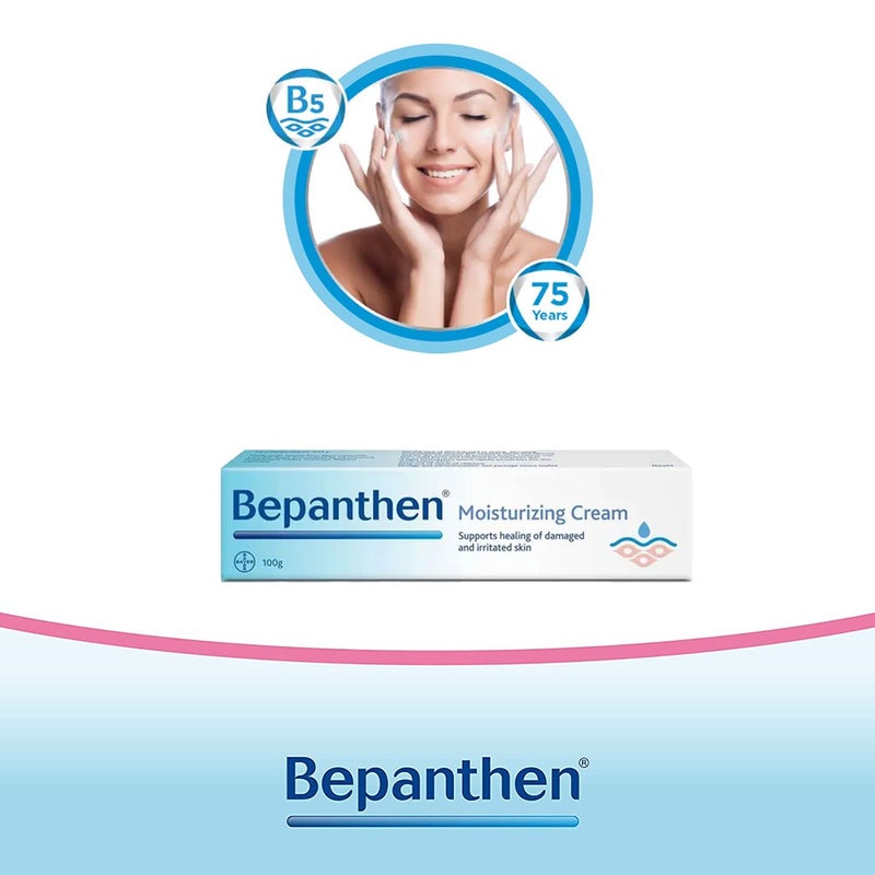 Bepanthen Moisturizing Cream For Dry, Damaged & Irritated Skin 100 g