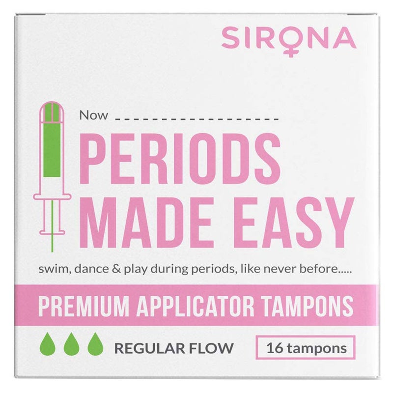 Sirona Now Periods Made Easy Premium Applicator Tampons Normal Flow 16's sirona