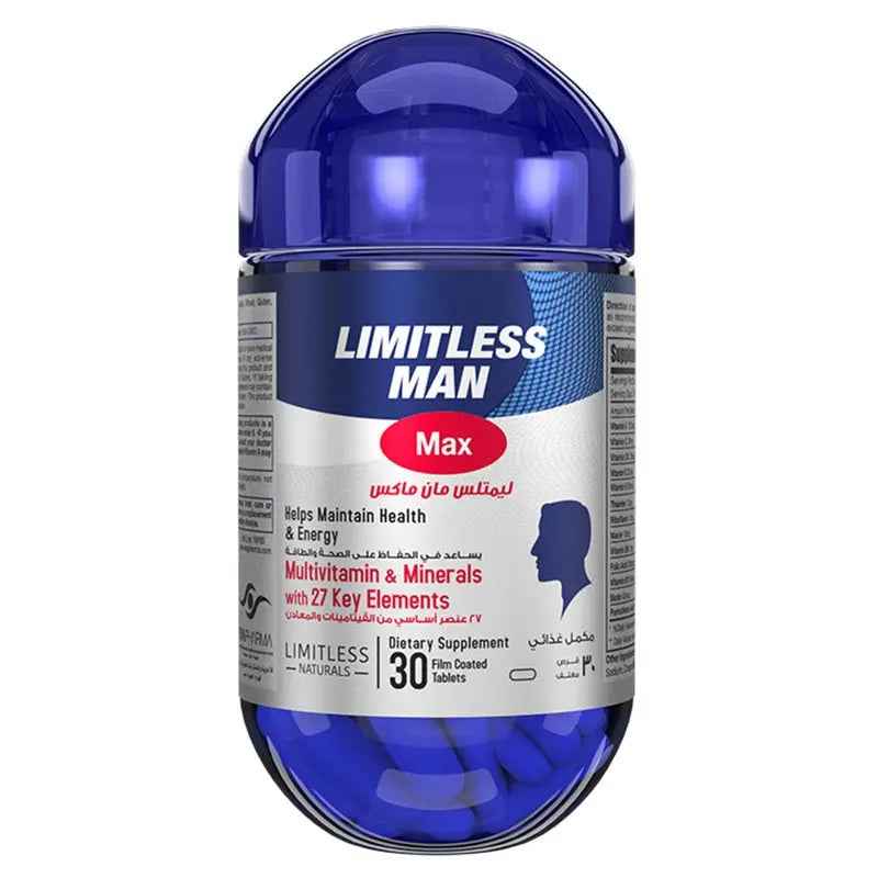 Eva pharma limitless man max multivitamin & minerals for men – 30 tablets