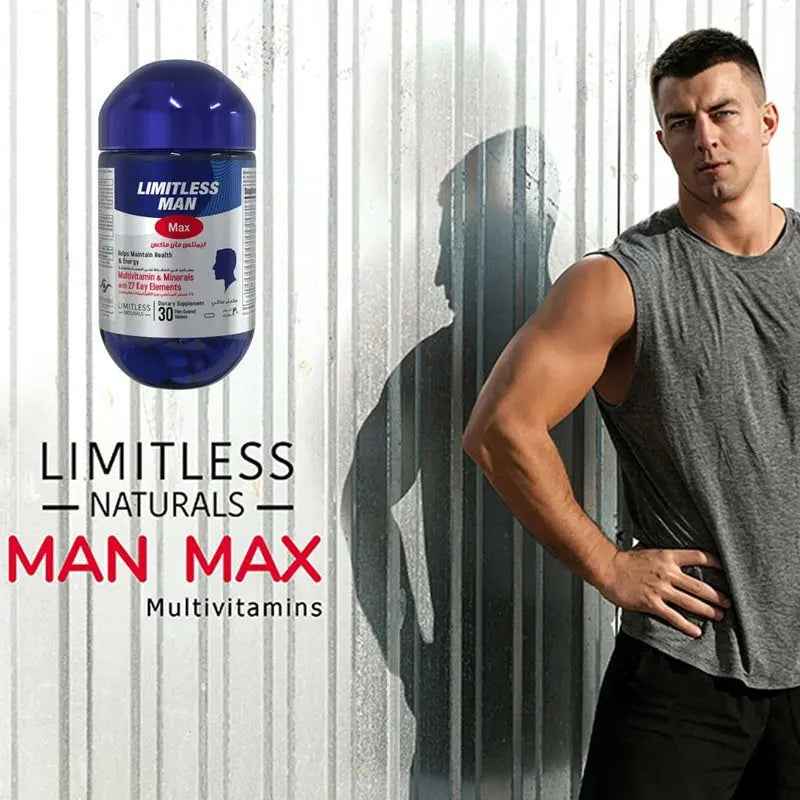 Eva pharma limitless man max multivitamin & minerals for men – 30 tablets