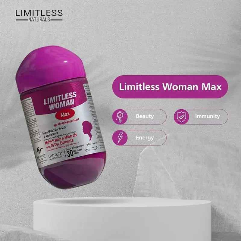 Eva pharma limitless woman max multivitamins & minerals supplement tablets, pack of 30's