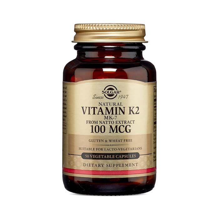Solgar Natural Vitamin K 2 100mcg Vegetable Capsules Solgar