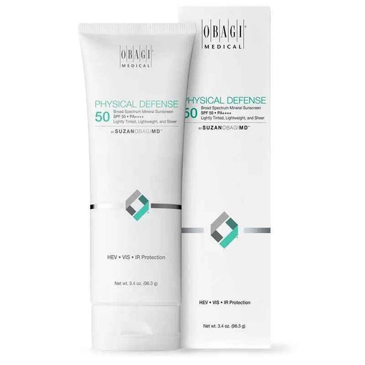 Obagi Medical Physical Defense SPF50 PA++++ Broad Spectrum Mineral Sunscreen Cream Tinted 96.3g