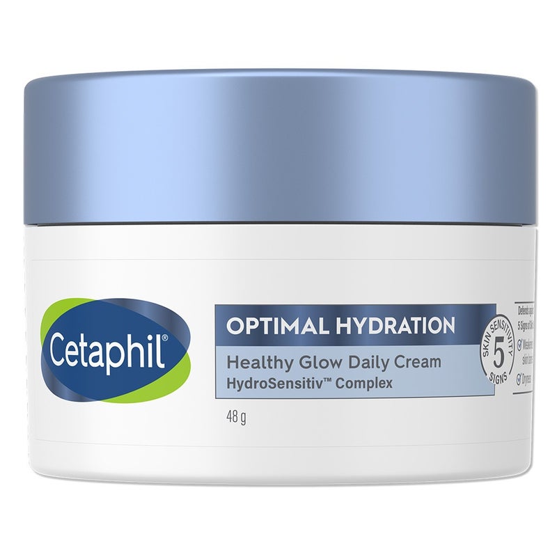 Cetaphil Optimal Hydration Healthy Glow Daily Moisturizing Cream For Dry or Dehydrated Skin 48g
