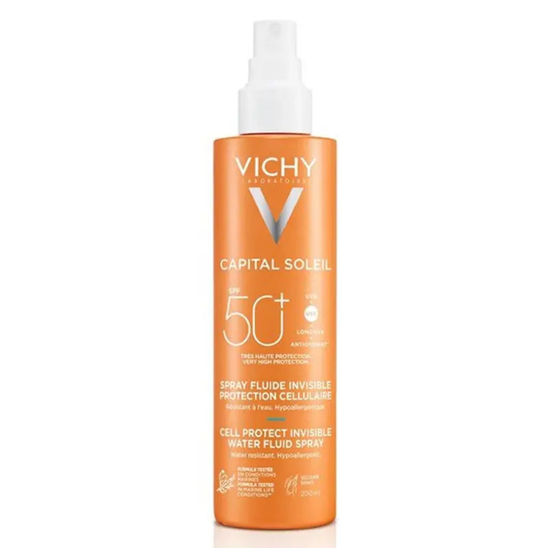 Vichy Capital Soleil Cell Protect SPF 50+ Sunscreen Invisible Water Fluid Spray 200ml Vichy
