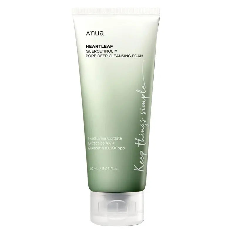 Anua Heartleaf Quercetinol Facial Deep Pore Cleansing Foam For Oily & Combination Skin 150ml Anua
