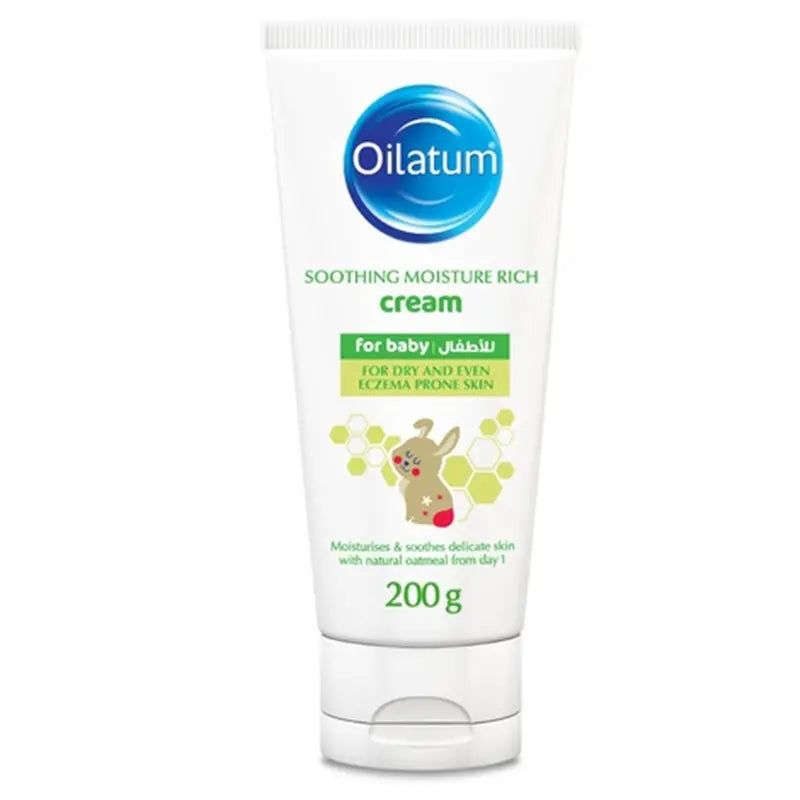 Oilatum Soothing Moisture Rich Baby Cream For Dry & Eczema Prone Skin, Fragrance Free - 0+ Months 200g Oilatum
