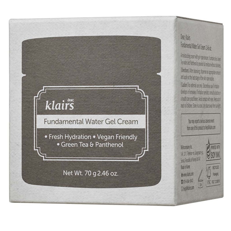 Dear Klairs Fundamental Hydrating Water Gel Cream With Green Tea & Panthenol 70ml Dear Klairs