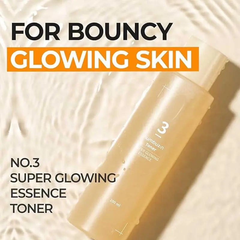 Numbuzin No 3 Super Glowing Essence Facial Toner For Dull & Dry Skin 200ml Numbuzin