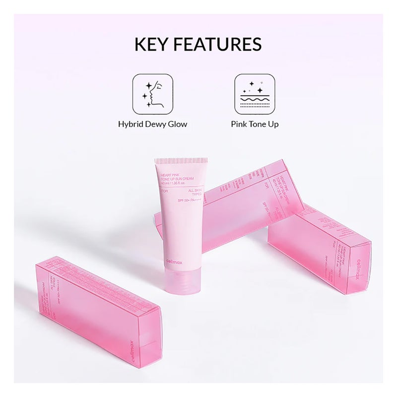 Celimax Heart Pink Tone Up SPF50+ PA++++ Sun Cream 40ml