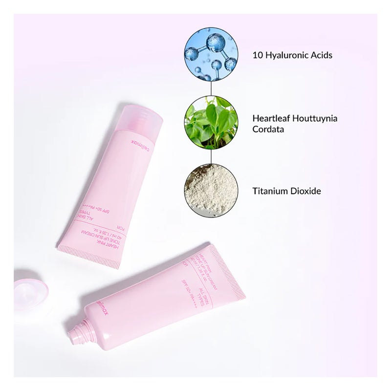 Celimax Heart Pink Tone Up SPF50+ PA++++ Sun Cream 40ml
