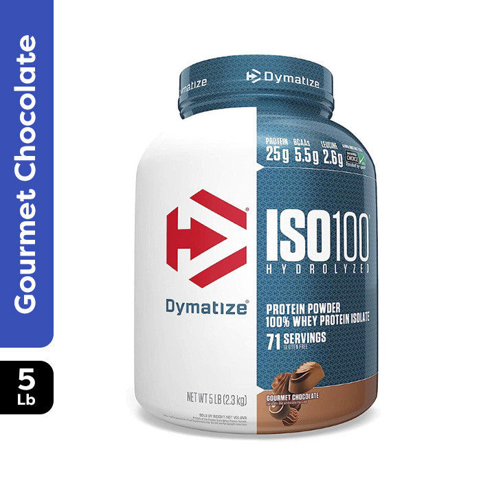 Dymatize ISO 100 Fast Absorbing Protein Powder, 100% Whey Protein Isolate, Fudge Brownie, 2.3kg