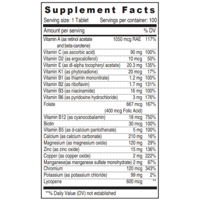 Sunshine Nutrition A TO Z Men's Multivitamin 100 Tablets
