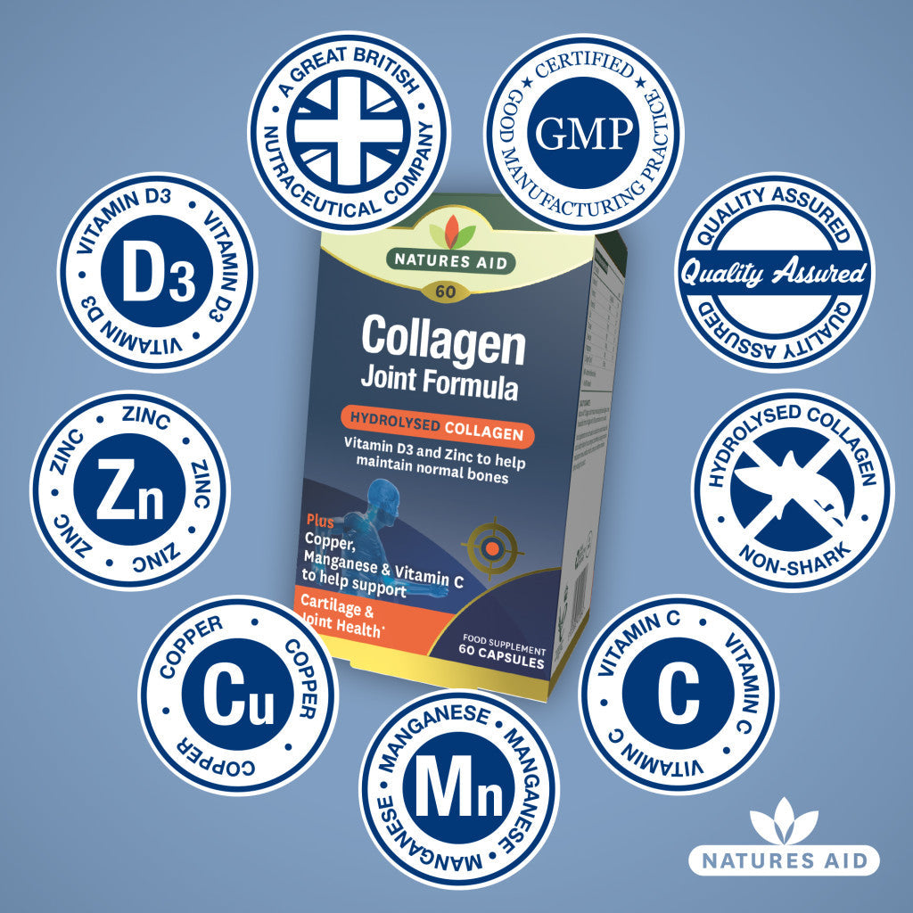 Natures Aid Collagen Joint Formula 60's Capsules Natures Aid