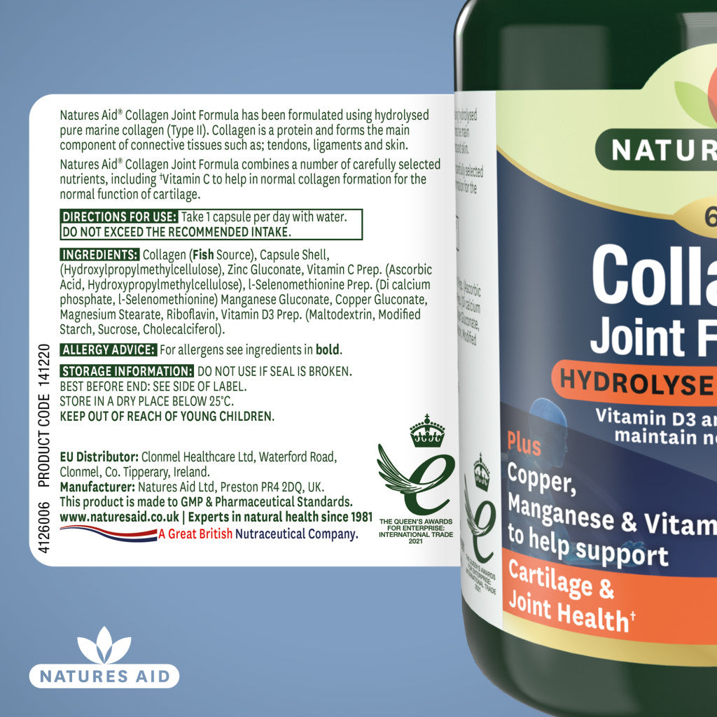 Natures Aid Collagen Joint Formula 60's Capsules