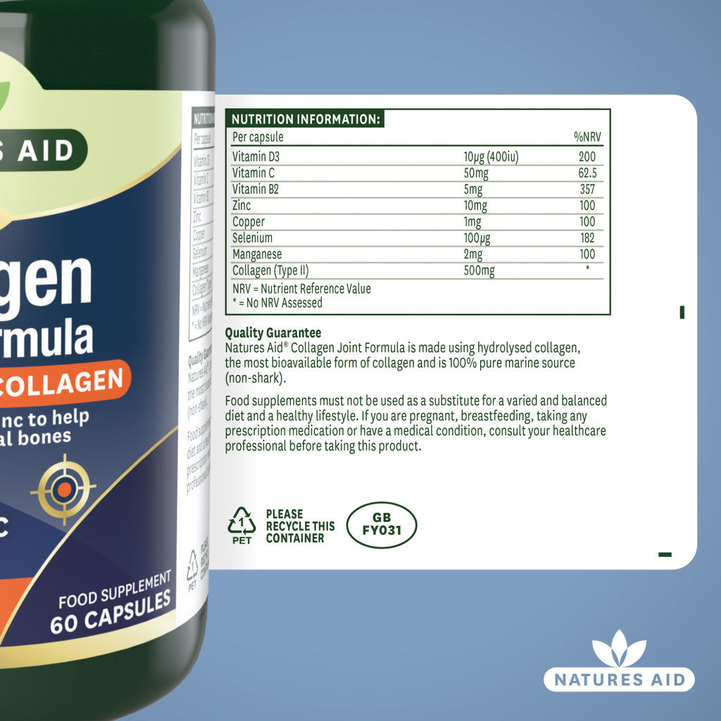 Natures Aid Collagen Joint Formula 60's Capsules