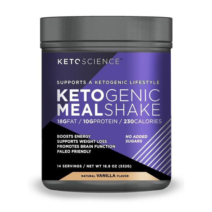 Ketoscience Ketogenic Meal Shake Natural Vanilla 14 Servings 532g