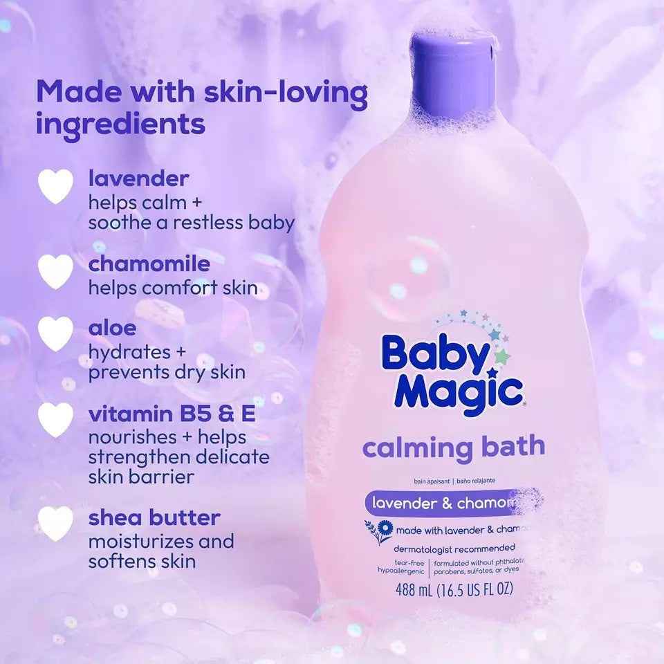 Baby magic lavender & chamomile calming bath - 488ml