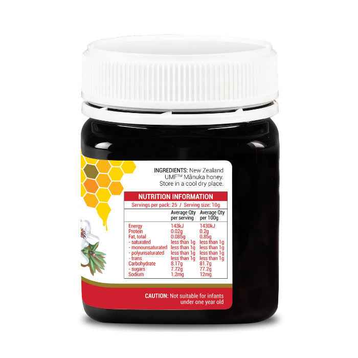 NZ Health UMF 7+ Manuka Honey Natural Antibacterial Support & No Additives – 250g