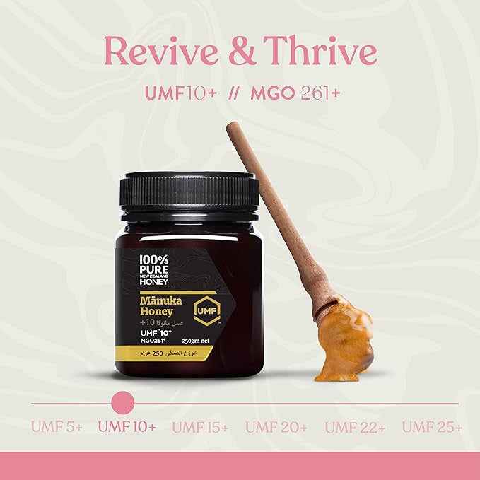 100% Pure new zealand manuka honey umf10+ mgo263+ 250g