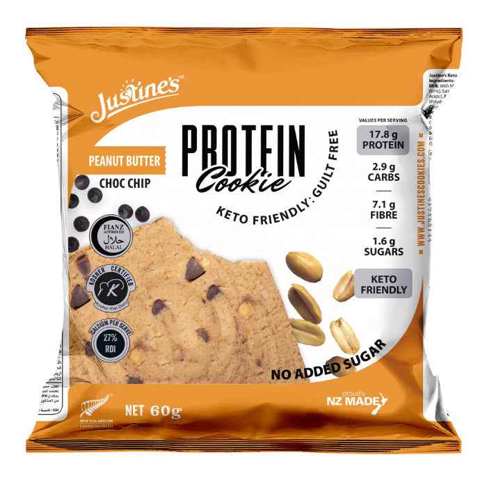 Justine's Protein Cookie Peanut Butter Chocolate Chip - 60g x 12s
