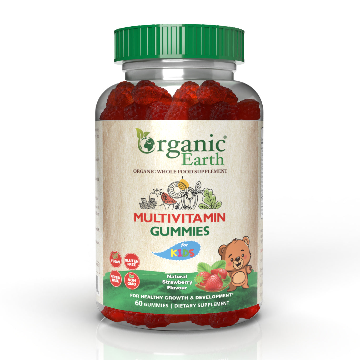 Organic Earth Multivitamin & Mineral Kids Gummies 60s
