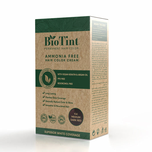 BioTint Permanent Hair Color - 4.6 Medium Dark Red BioTint