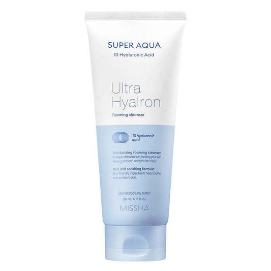 Missha Super Aqua Ultra Hyalron Foaming Cleanser - 200ml