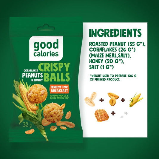Good Calories Crispy Balls Cornflakes & Peanuts - 32g Good Calories