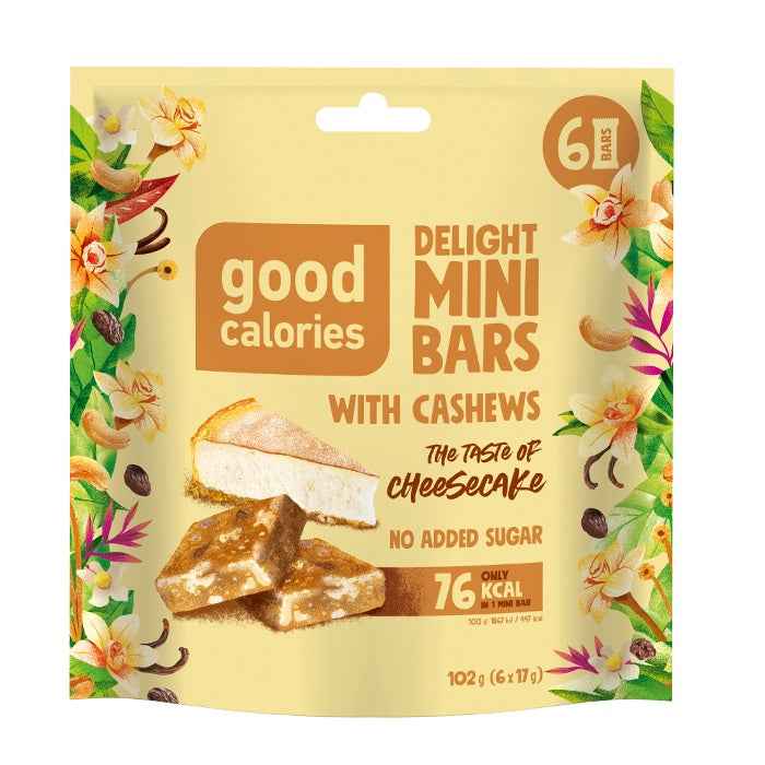 Good Calories Delight Mini Bars Cashew Cheesecake - 102g