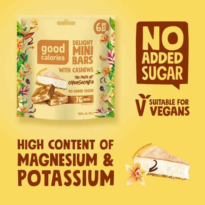 Good Calories Delight Mini Bars Cashew Cheesecake - 102g