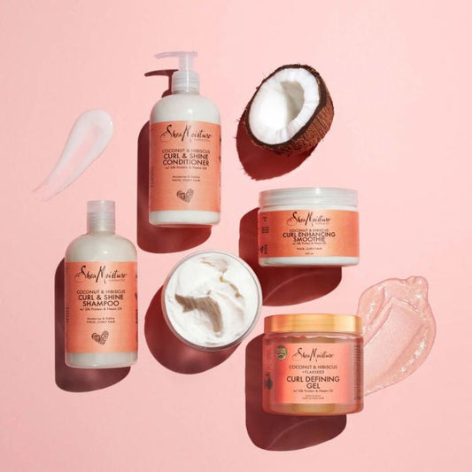 Shea Moisture Coconut and Hibiscus Curl Conditioner Hydrating Curl and Shine Hair Care 384ml Shea Moisture