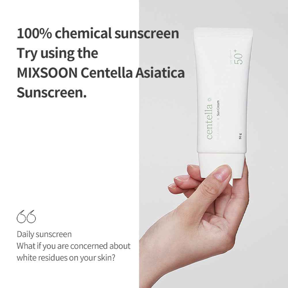 Mixsoon Centella (SPF 50+) Daily Sunscreen with Asiatica for UV Protection and Hydration - 50g