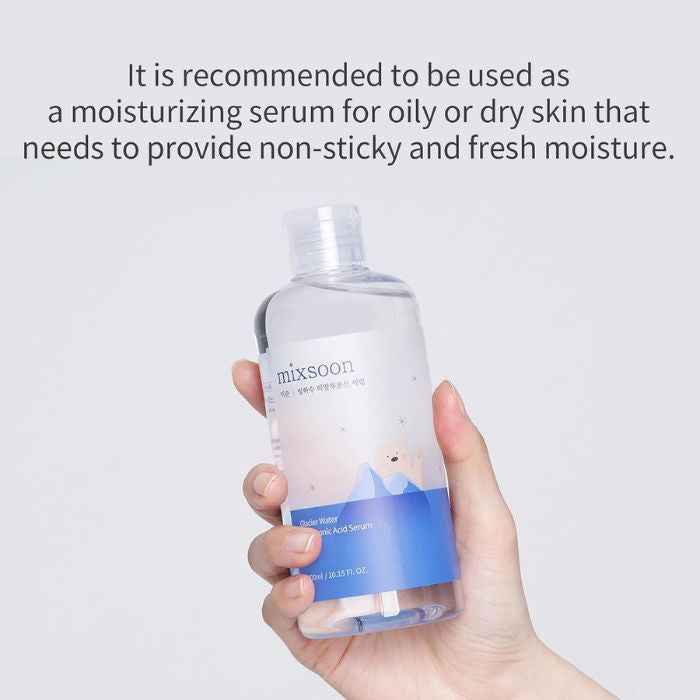 Mixsoon Glacier Water Hyaluronic Acid, Deep Hydration and Skin Barrier Strengthening Serum -30ml