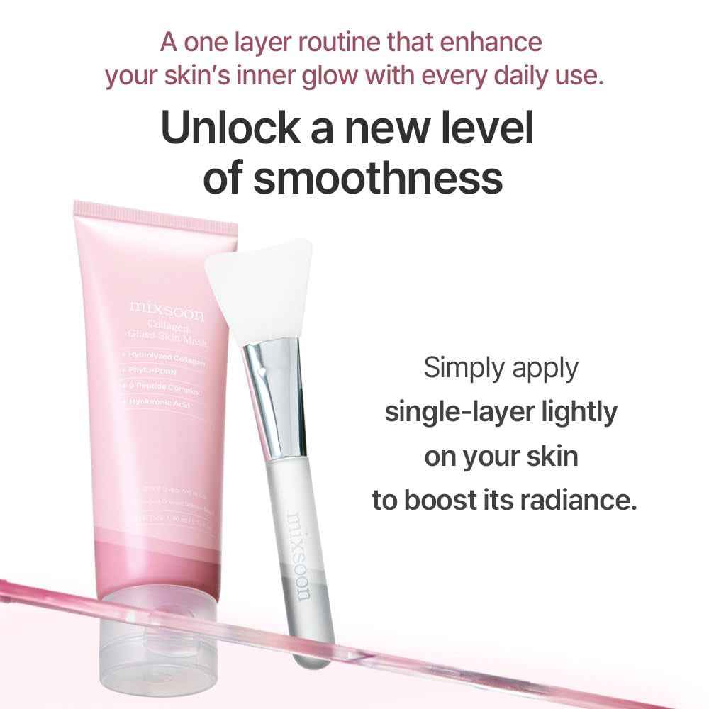 Mixsoon Collagen Glass Skin Peel-Off Mask for Hydration, Elasticity and Radiant Glow - 80ml