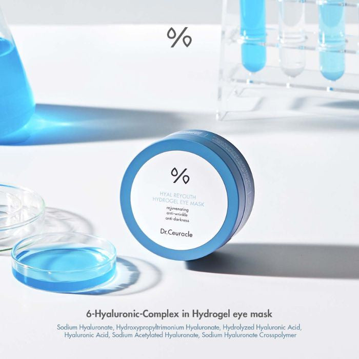 Dr. Ceuracle Hyal Reyouth Hydrogel Eye Mask 90g Deep Hydration and Refreshing Under-Eye Care 60pcs Dr. Ceuracle