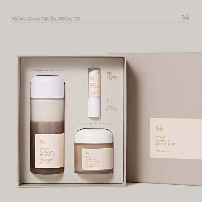 Dr. ceuracle vegan kombucha tea special set, deep hydration and nourishing skincare kit