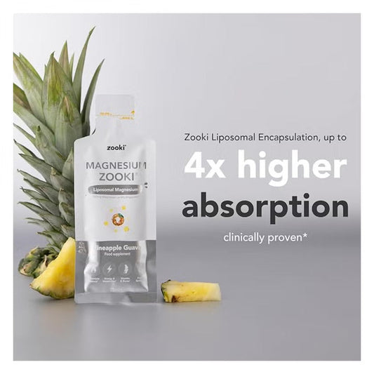 Zooki Liposomal Magnesium Bis-Glycinate 1500mg Liquid Sachet 15ml Zooki