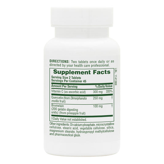 Natures Plus Quercetin Plus With Vitamin C & Bromelain - 90 Tablets Natures Plus