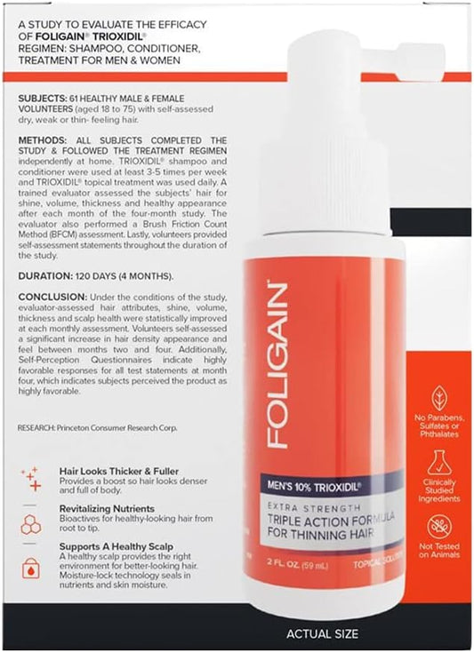 Foligain Triple Action Complete Formula for Thinning Hair for Men 10% Trioxidil - 59ml FOLIGAIN