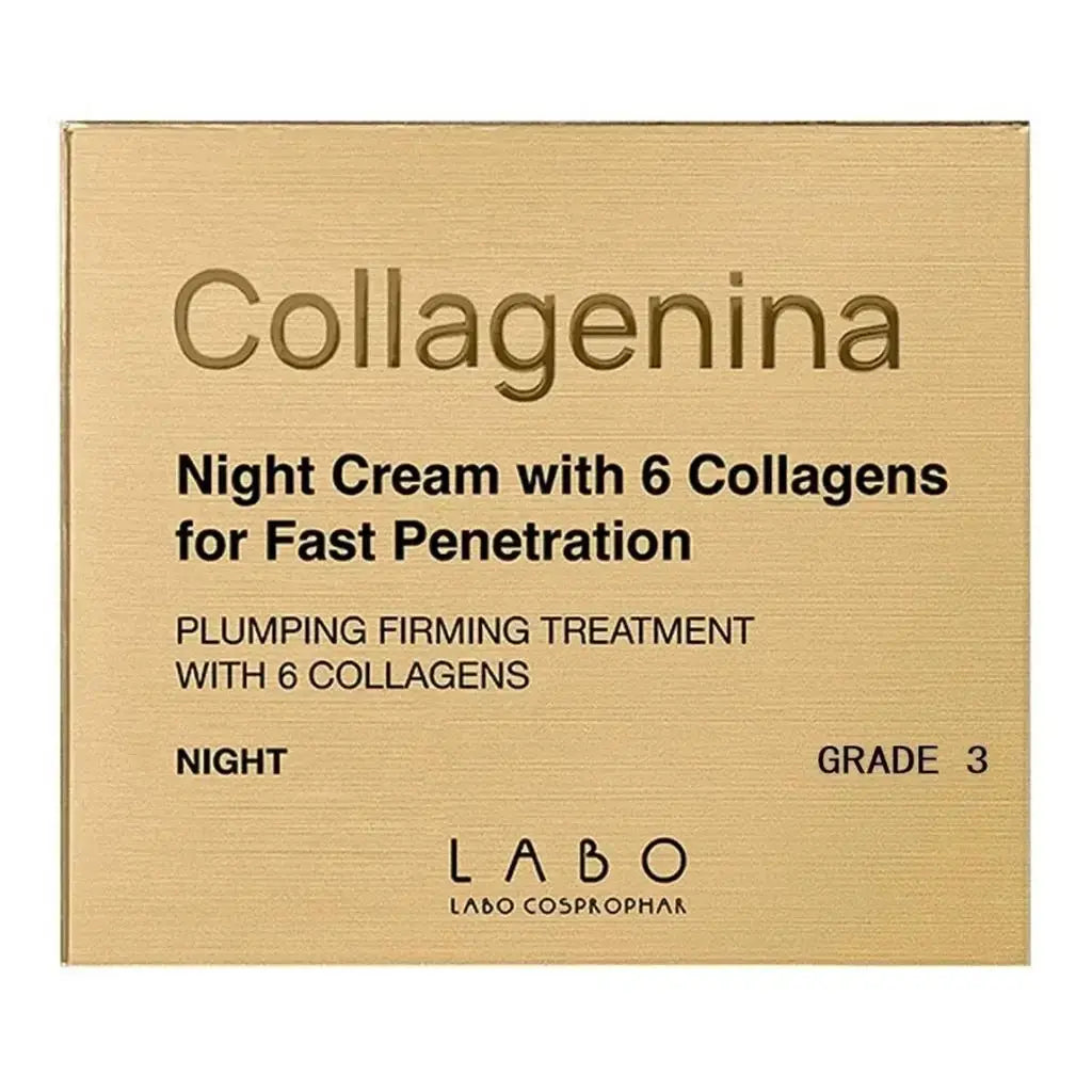 Labo Collagenina Grade 3 Night Cream, Plumping & Firming Treatment With 6 Collagens 50ml Labo