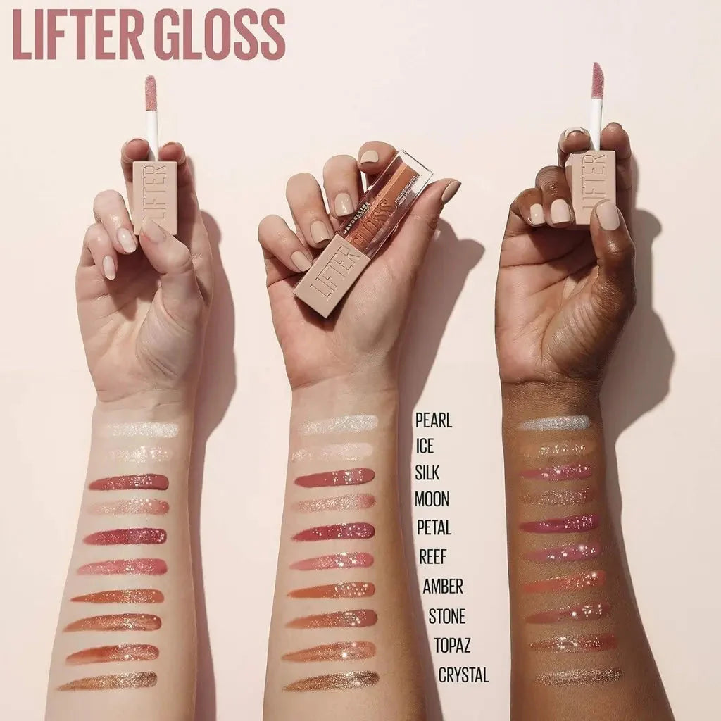 Maybelline New York Lifter Gloss, Lip Gloss With Hyaluronic Acid, 006 Reef Maybelline