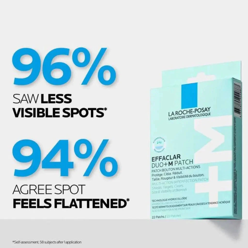 La Roche-Posay Effaclar Duo+M Patch, Multiaction Imperfection Spot Patch For Blemish, Pack of 22's La Roche Posay