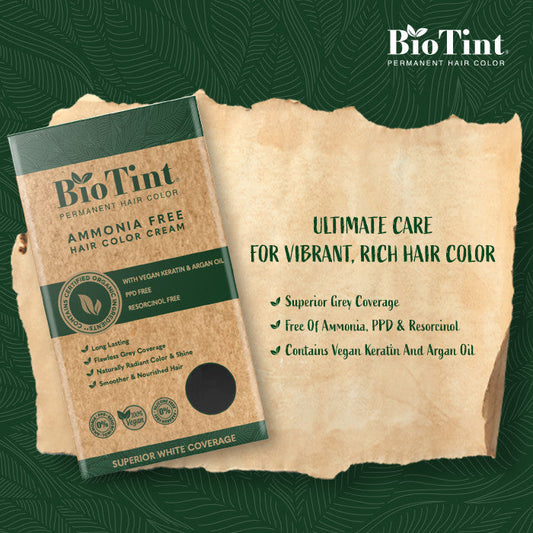 BioTint Permanent Hair Color - 1.0 Black BioTint