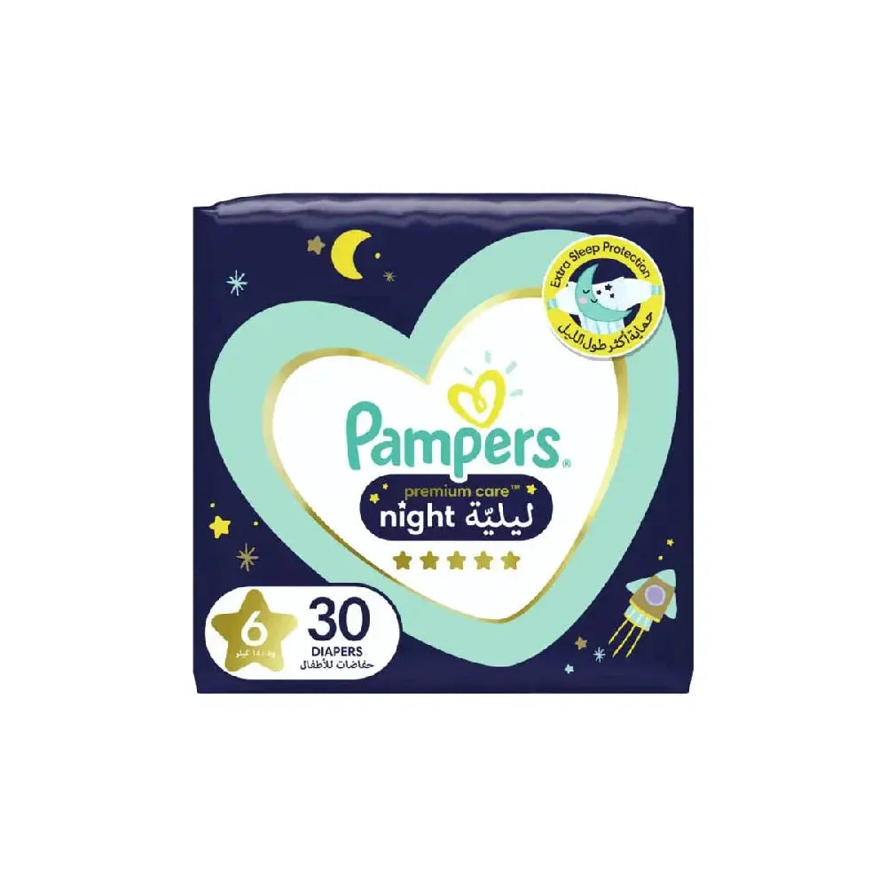 Pampers Premium Care Night Size 6 14+ Kg 30s Pampers